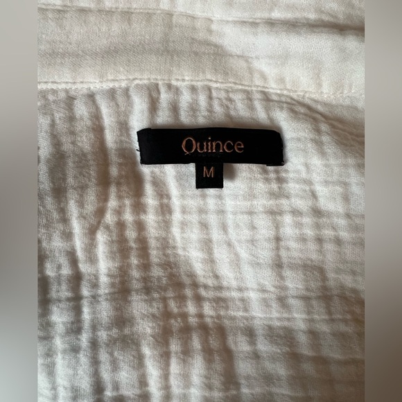 QUINCE 100% Organic Cotton Gauze White Long Sleeve Shirt - Picture 2 of 5